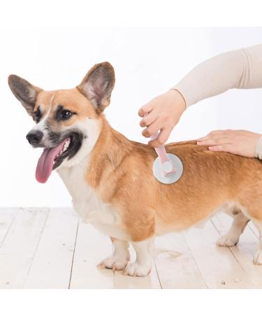 FuninCrea Self Cleaning Dog Grooming Brush - Stainless Steel Bristles for Pet Hair Removal and Massage - Pink - Buy Online on GoSupps.com