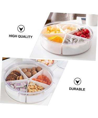 Alipis Dried Fruit Plate Lunchbox Vegetable Platter Kid Snack Serving Tray Candy Case Fruit Tray Household 26X7.5CM White - Buy Online on GoSupps.com