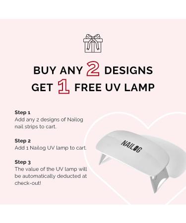 Nailog Semi Cured Gel Nail Strips - 34 Pcs Gel Nail Stickers | Buy 2 Get 1 UV Lamp | Long Lasting & Glossy Finish | Gradient Color Constellation - Buy Online on GoSupps.com