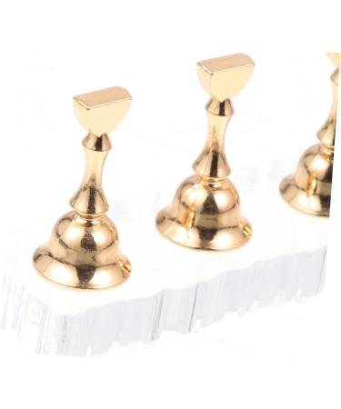 Ipetboom 1 Set Nail Art Base Nail Holders Stands Fingernail Display Nail Stands for Nail Painting Magnetic Nails Holders Nail Racks for Nail Painting Beauty Acrylic Manicure Creative Nails 19.5x2cm Golden - Buy Online on GoSupps.com