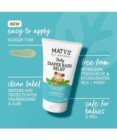 Maty's Baby Diaper Rash Relief Ointment - Made With Organic Ingredients like Lavender  Aloe and Zinc  3.75 Ounce  2 Pack 3.75 Ounce (2 Pack) Diaper Rash - Buy Online on GoSupps.com