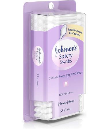 Johnson's Non-Chlorine Bleached Safety Ear Swabs for Babies and Children 55 ct (Pack of 2) - Buy Online on GoSupps.com