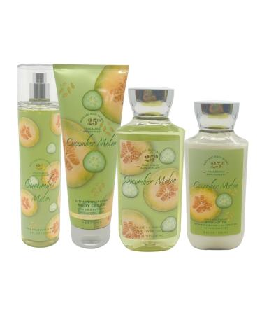 Bath & Body Works Cucumber Melon 4-Piece Gift Set - Limited Edition Holiday Gift with Shower Gel Body Cream Mist & Lotion - Buy Online on GoSupps.com