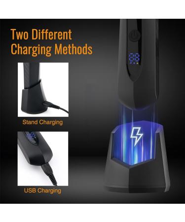 Men's Body Hair Trimmer - Wet/Dry Ceramic Blade Pubic Hair Groomer with Recharge Dock - Cordless Manscaping Tool - Buy Online on GoSupps.com