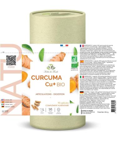 Herbes du Monde - Joint Duo: Organic Turmeric CU+ & Vitamin D3 Healthy 180 Capsules - Joint Support Anti-inflammatory Bone Strengthens & Mobility - 2 Jars - Buy Online on GoSupps.com