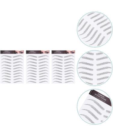 OHPHCALL Artificial Eyebrows 3 Sheets Waterproof Eyebrow Stickers Water Proof Stickers Brow Makeup Grooming Shaping Eyebrow Tool 1 count (Pack of 1) Black - Buy Online on GoSupps.com