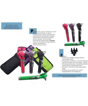 Buy Hossa Int-Otoscope Set - 3x Magnification 10 Speculum Tips Diagnostics Tool for All Ages - Green with Hard Plastic Case - Buy Online on GoSupps.com