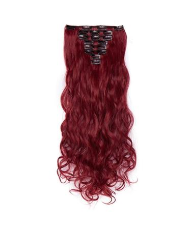 24 Inch 18 Clip Long Hair Clip 8pcs / Set Of High Temperature Fiber Wig Synthetic Clip Extension Hair 24inches 204