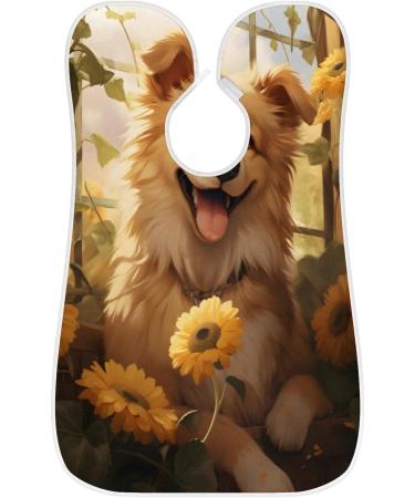 Beard Bib Apron - Happy Dog Beard Hair Catcher for Men | Ideal Father's Day & Christmas Gift with 2 Suction Cups - Buy Online on GoSupps.com