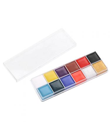 Blantye 12 Colors Oil Paint Face Body Painting Dramatic Special Effects Halloween Makeup Grease Paint