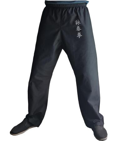 TA0 Wing Chun Kung Fu Pants for Men and Women - 100% Cotton Martial Arts Kimono Trousers - Black Small - Buy Online on GoSupps.com