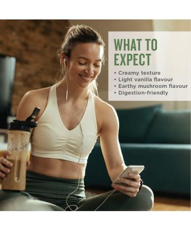 Botanica Vegan Protein Powder for Brain Booster | Vanilla Superfood Protein Powder 606g | Organic Plant-Based with Lion's Mane Mushroom Rhodiola & B Vitamin Complex | Brain Support | No Gluten Dairy Stevia or Added Sugar | 14 Servings - Buy Online on GoSupps.com
