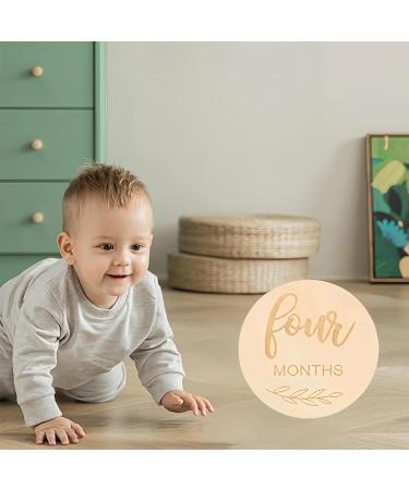 14Pcs Wooden Baby Milestone Cards for Baby's First Year Growth Photography - Buy Online on GoSupps.com
