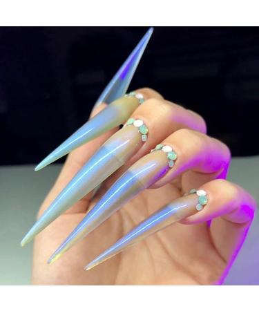 120Pcs/Bag Halloween Nails Long Press on Nails for Women Nail Tips Extra Long Stiletto Shape Natural Thin Extending False Nails for Halloween Party Natural - Buy Online on GoSupps.com
