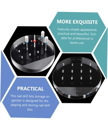 Grinding Head Display Stand Nail Drill Bit Holder Nail Bits Nail Drill Bits Container Nail Polishing Heads Stand Nail Drill Bits Stand Cross Nail Charm Acrylic Manicure Tool Holder - Buy Online on GoSupps.com