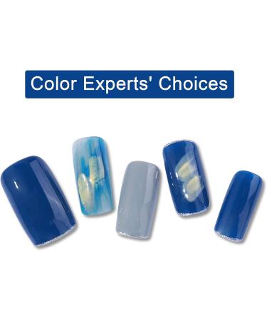 LagunaMoon Gel Nail Polish Set - 6 Colours Glitter Blue Metallic Silver Yellow Grey High-Shine Kit Gel Polish for Salon Quality DIY Nails - UV LED Soak Off Lacquer Kit Varnish Manicure & Pedicure - Buy Online on GoSupps.com