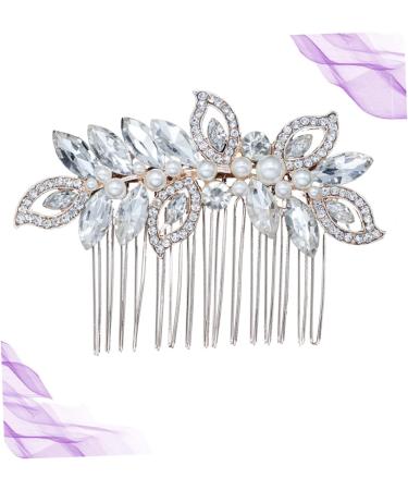 DOITOOL Bridal Headdress Rhinestone Bridal Comb Silver Hair Clip Combs for Women Hair Combs for Gold Headpiece Bride Hair Clip Rhinestone Headpiece Accessories - Buy Online on GoSupps.com