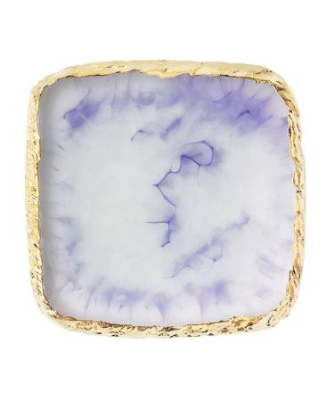 Danlai Resin Nail Palette Cosmetic Palette Gold Nail Polish Gel Pigment Nail Polish Holder Purple Paint Plate