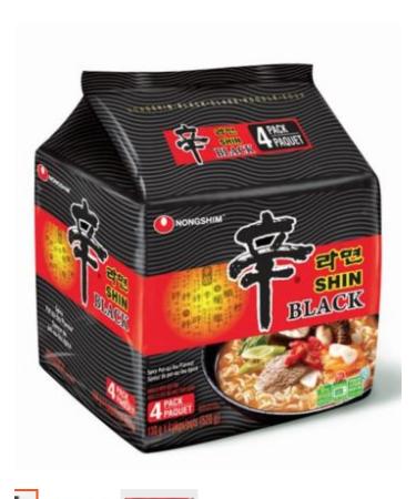 Nongshim PREMIUM Shin Ramyun BLACK Instant Noodles 130 g HALAL(Pack of 4)