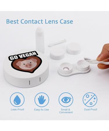 Love Pig Go Vegan Contact Lens Kit - Cute Portable Storage Box with Mirror | Ideal for Travel - Buy Online on GoSupps.com