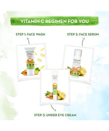 MAMAEARTH Vitamin C Daily Glow Under Eye Cream | Reduces Dark Circles Puffiness Bags & Wrinkles | Soothes Tired Eyes | Firms Under Eye Skin | 0.71 Oz/20 g - Buy Online on GoSupps.com