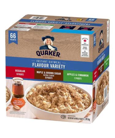 Quaker Instant Oatmeal 3 Flavour Variety Pack 2.7 kilograms