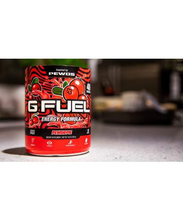 G Fuel PewDiePie Lingonberry Energy Powder 9.8 oz Tub - 40 Servings | Natural Energy and Focus Supplement - Buy Online on GoSupps.com