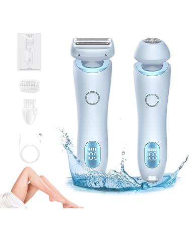 Duskofficial Razor Dusk Official Shaver Dusk Official Electric Razor Duskofficial The Glide Pro 3.0 Portable Waterproof Shaver 2 In 1 Electric Shaver Razors for Women Wet & Dry (Blue)