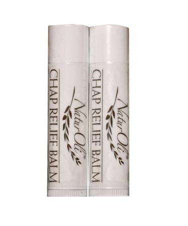 NaturOli All Natural Chap Relief Lip Balm - 2 PACK! - Gluten free! Made in USA!