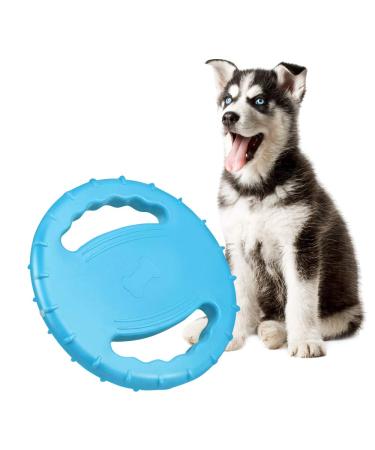 Skrtuan dog frisbee medium and large dogs interactive toy swimming in free sounding dog toys dog frisbee dog toys squeaking blue