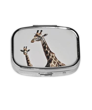 Griaffe Printed Square Pill Box Portable Travelling Pill Box Medicine Organiser