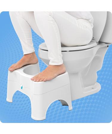 Squatty Potty Adjustable Toilet Stool - Original 2.0, 7 or 9 Height, Removable Topper - Adults & Kids - Buy Online on GoSupps.com