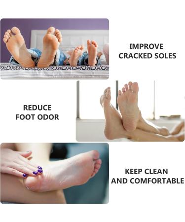 FOMIYES 16 Pairs Footsticker Foot Mask Cracked Heel Repair Feet Nourishing Sandwich Container Feet Skin Peeling Masks Foot Masks Exfoliation Masks for Foot Abs Delicate Sock White - Buy Online on GoSupps.com