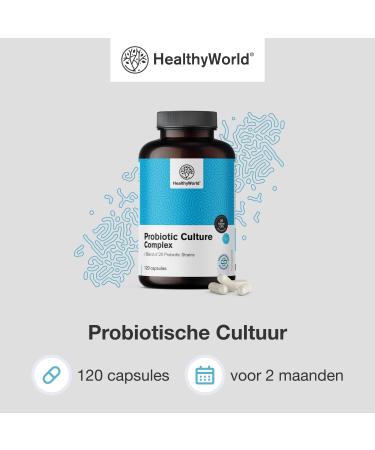 Be Healthy Group doo Probiotic Culture Complex of Microbial Cultures 120 Vegetable Capsules Intestinal Microflora Support Digestion 20 billion CFU per daily dose 2month supply - Buy Online on GoSupps.com