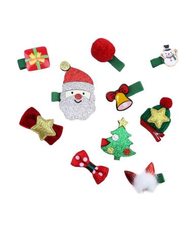 Frcolor 6pcs Glitter Hair Clips for Baby Girls