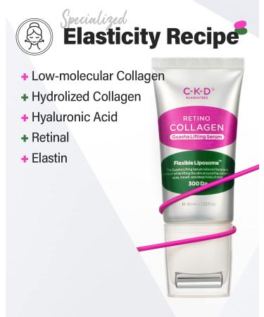CKD Retino Collagen Gua Sha Lifting Serum - Puffiness Relief & Firming Gel with Stainless Steel Roller - 1.69 fl. oz - International Shipping Available - Buy Online on GoSupps.com