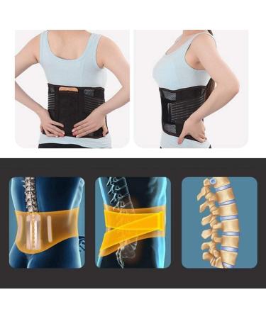 Men & Women Neoprene Lumbar Support Belt - Double Pull Waist Pain Relief - Gray XL - Buy Online on GoSupps.com