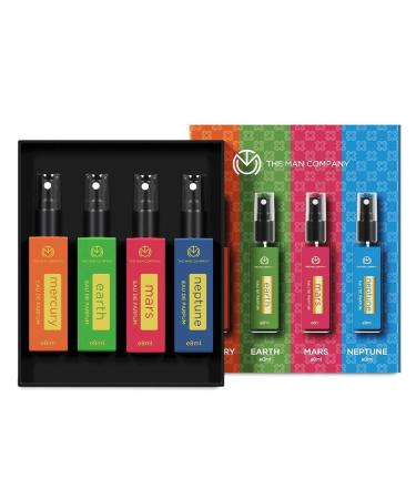 The Man Company Everyday Use Pocket Perfume for Men 4 * 8 ml With Mercury Earth Mars & Neptune for Office Parties Date & Travelling | Long-Lasting Fragrance Set | Gift Set for Men