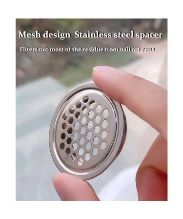 Premium Nail Art Brushes Cleaning Cup - Stainless Steel Mesh & Crystal Design for Glitter & Bead Pens | International Shipping Available - Buy Online on GoSupps.com
