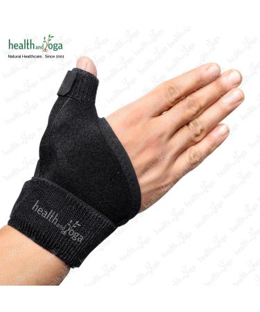 HealthAndYoga GuardNHeal Thumb Spica Support Splint - Universal Size for Right & Left Hand - Effective Thumb & Metacarpal Immobilizer with Double Strapping - Buy Online on GoSupps.com