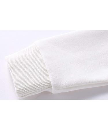 Taigood Boys Cotton Sweatshirt - Long Sleeve T-Shirt Pullover for Ages 1-7 Years - White (3-4 Years) - Buy Online on GoSupps.com
