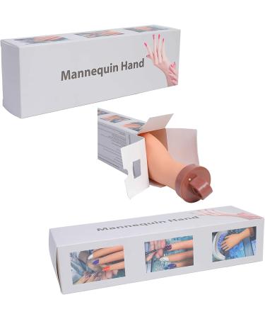 Fushen Acrylic Nail Practice Hand - Nude | Mannequin Hand for Nail Tech Training & Manicure Practice - Buy Online on GoSupps.com