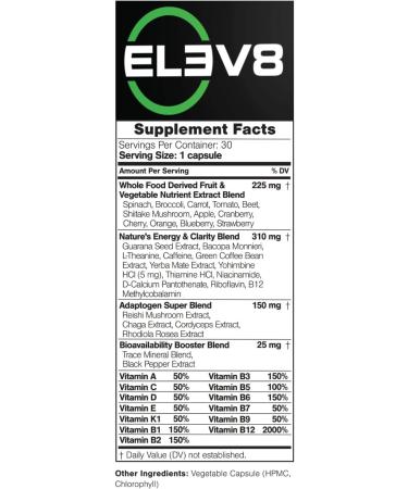 ELEV8 Advanced Performance Supplement - Unlock Ancient Medicinal Secrets | 60-Day Supply (60 Capsules) for Optimal Health & Functioning - Buy Online on GoSupps.com