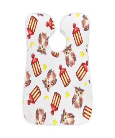 Owl Moon Star Beard Bib Apron - Non-Stick Waterproof Hair Catcher for Men | Perfect Grooming Gift with Suction Cups - Buy Online on GoSupps.com