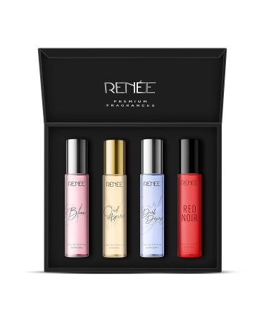 RENEE_Women's Luxury Perfume Gift Set Combo Pack of 4 Eau De Parfum - 15ml Travel-size Bottles Long Lasting Scents of Floral Fruity & Spicy Notes