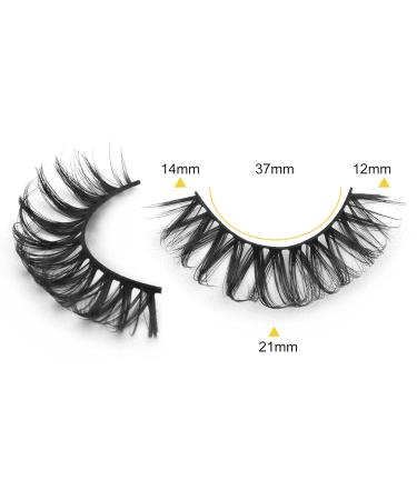 KOUSEI Russian-C False Eyelashes - 3D Volume Faux Mink, Dramatic & Fluffy - 10 Pairs - Buy Online on GoSupps.com