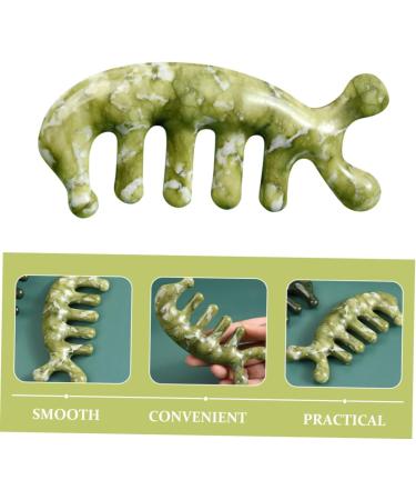 SESESFOUFU Jade Massage Tool - Relaxation & Acupuncture Device for Body & Scalp - 11.50x1.50cm Green - Buy Online on GoSupps.com
