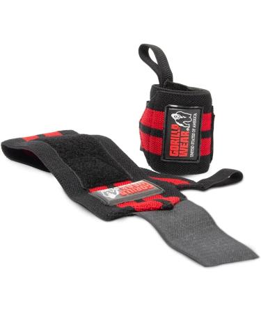 Gorilla Wear Wrist Wraps Pro - Black/Red | Premium Bodybuilding & Fitness Accessory for Enhanced Support - Buy Online on GoSupps.com
