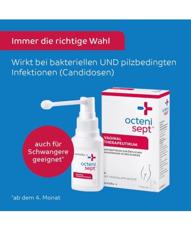Octenisept Vaginal Therapy Spray - 50 ml Solution for Fungal Infections Bacterial Vaginosis Itching & Burning - Fast International Shipping - Buy Online on GoSupps.com