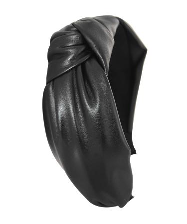 Shop AXY Leather Headband - Classic & Fashionable Vintage Hairband for Ladies - HR27AL (Black) - Buy Online on GoSupps.com